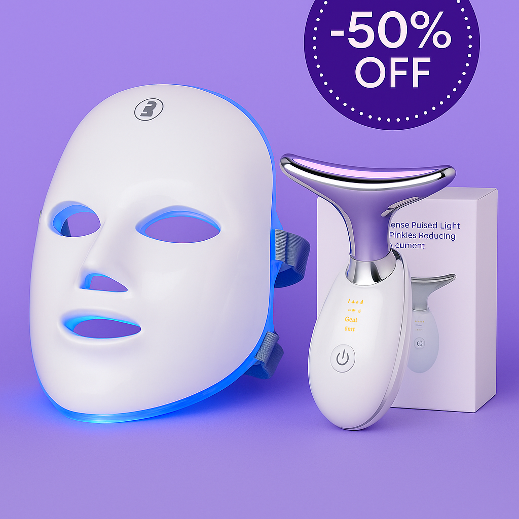 Masseur facial avec masque led
